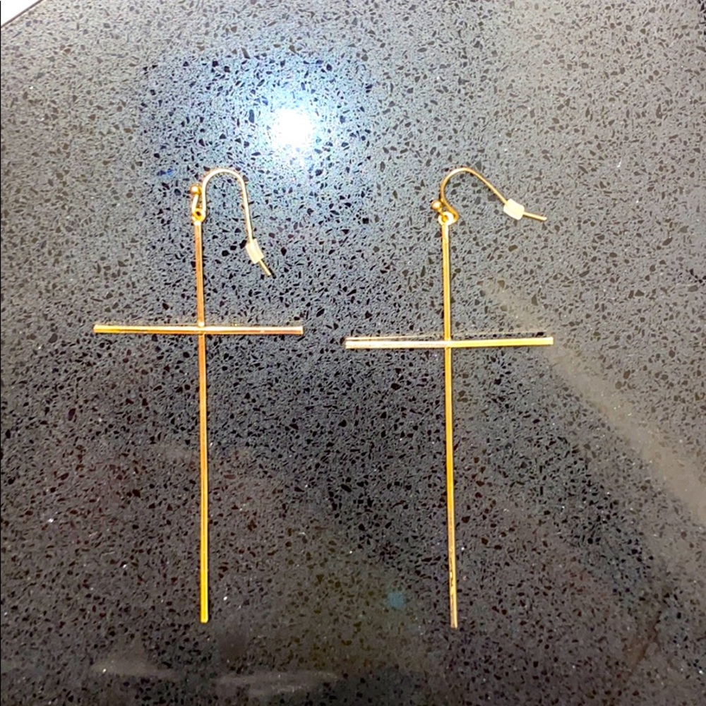 Target Cross earrings